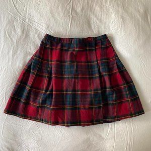 Vintage 90s St Michael Marks & Spencer Tartan Pleated Mini Skirt